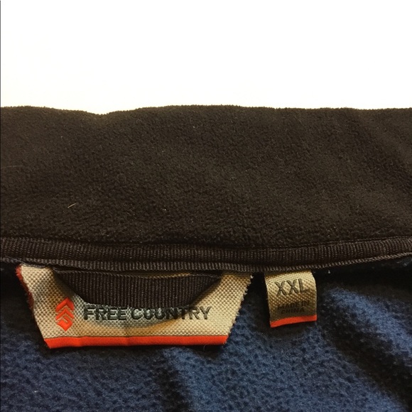 Free Country Men Blue polar fleece Winter Jacket - Picture 7 of 8
